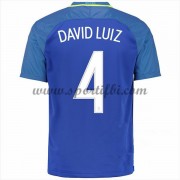Brésil 2016 Équipe Nationale David Luiz 4 Maillot Extérieur..
